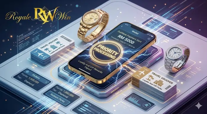 Infographic displaying the accelerated withdrawal benefits of Loyalty and VIP Rewards in Malaysia.