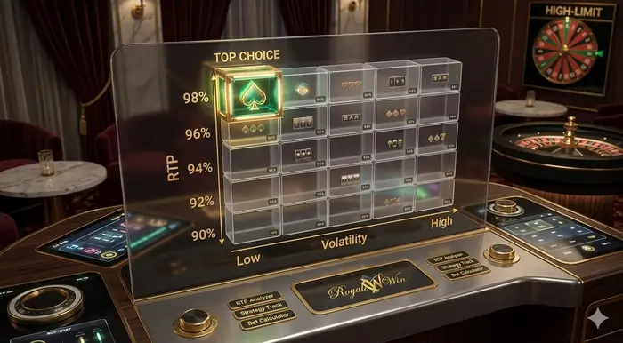 Infographic mapping the best games for casino bonus wagering Malaysia based on RTP and volatility levels.